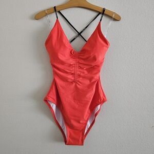 Calvin Klein Red One Piece Tie Back Swimsuit